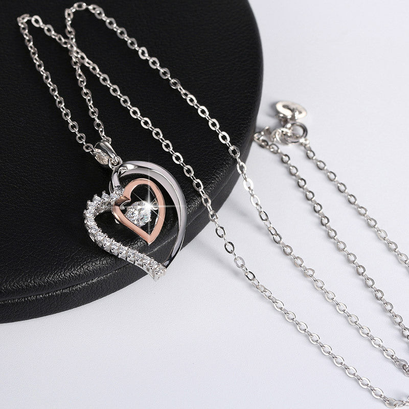 Heart-shaped zircon jewelry beating heart